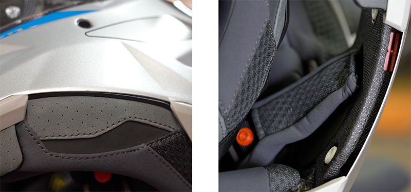 Klim X1 Alpha helmet intercom mounting point